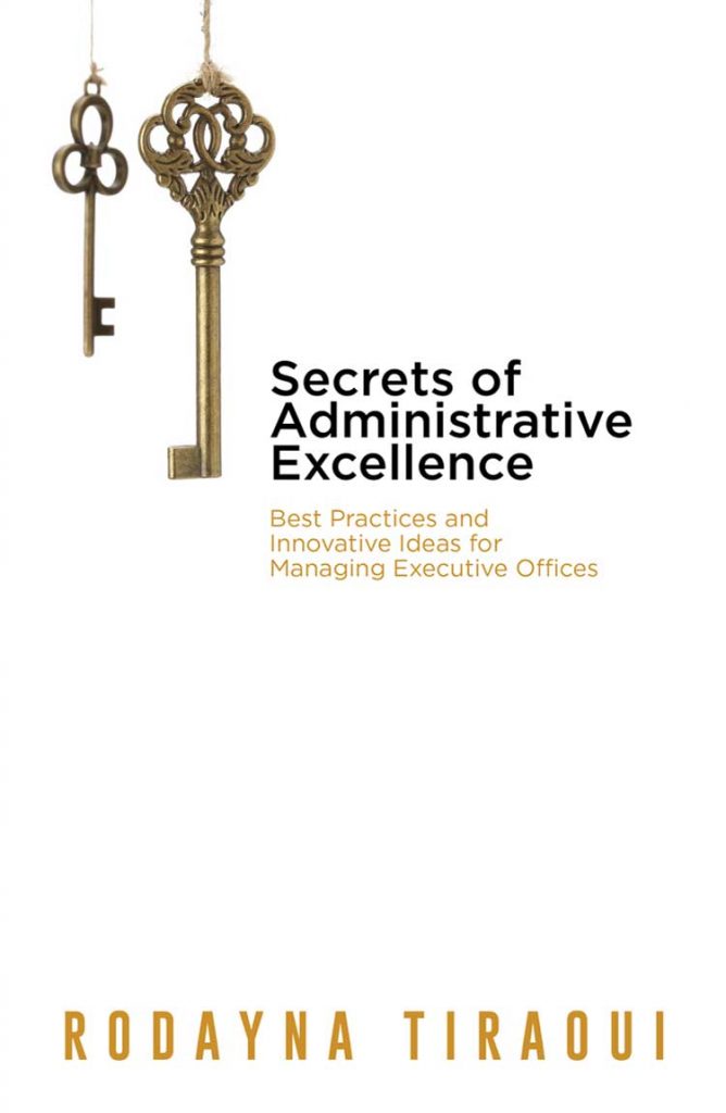 Book Flat Cover Rodayna Tiraoui Secrets of Administrative Excellence Passionpreneur Publishing