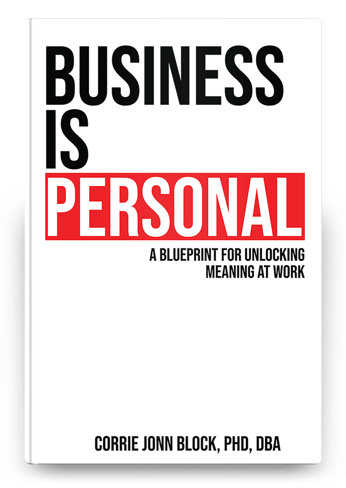 Book Hardcover Dr. Corrie Block Business Is Personal Passionpreneur Publishing