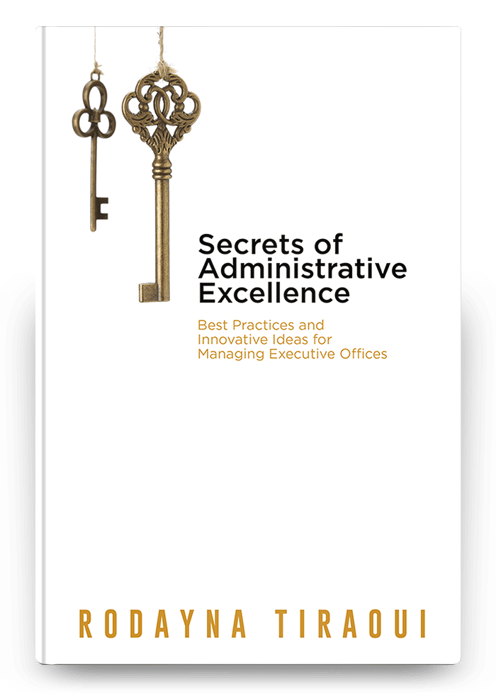 Book Hardcover Rodayna Tiraoui Secrets of Administrative Excellence Passionpreneur Publishing